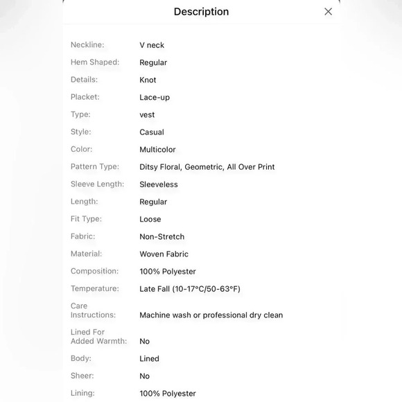 NEW Trendy Bess Bow Vest Size M - Picture 5 of 6